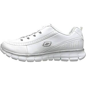 (Sketchers) elite memory foam all leather slip in sneakers- nursing student shoe